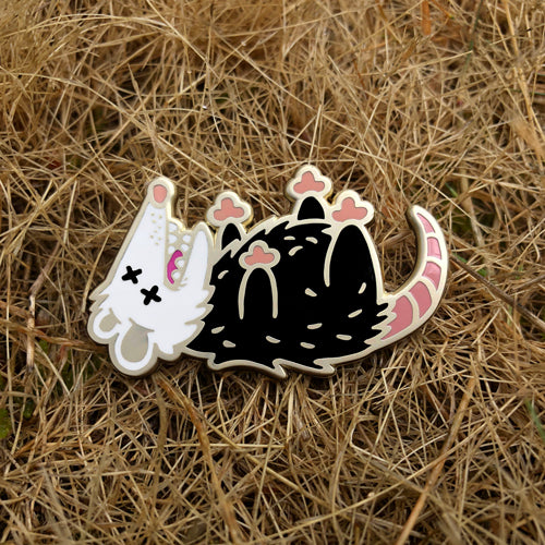 Playing Possum enamel pin