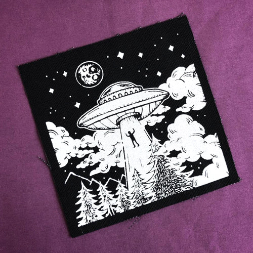 Alien Abduction canvas patch