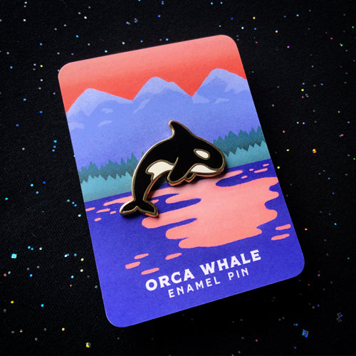 Orca Whale enamel pin