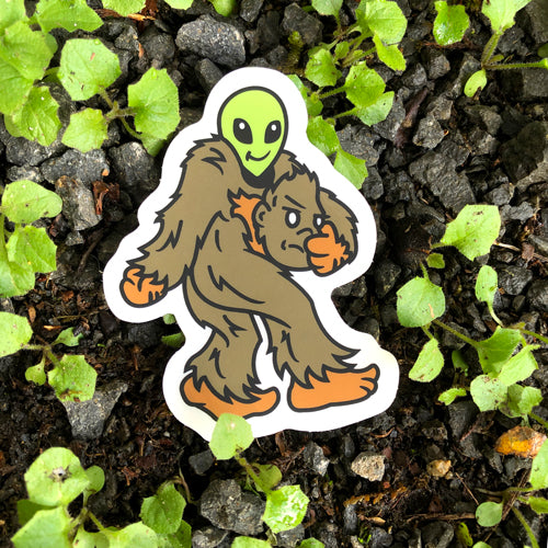 Sasquatch Alien vinyl sticker