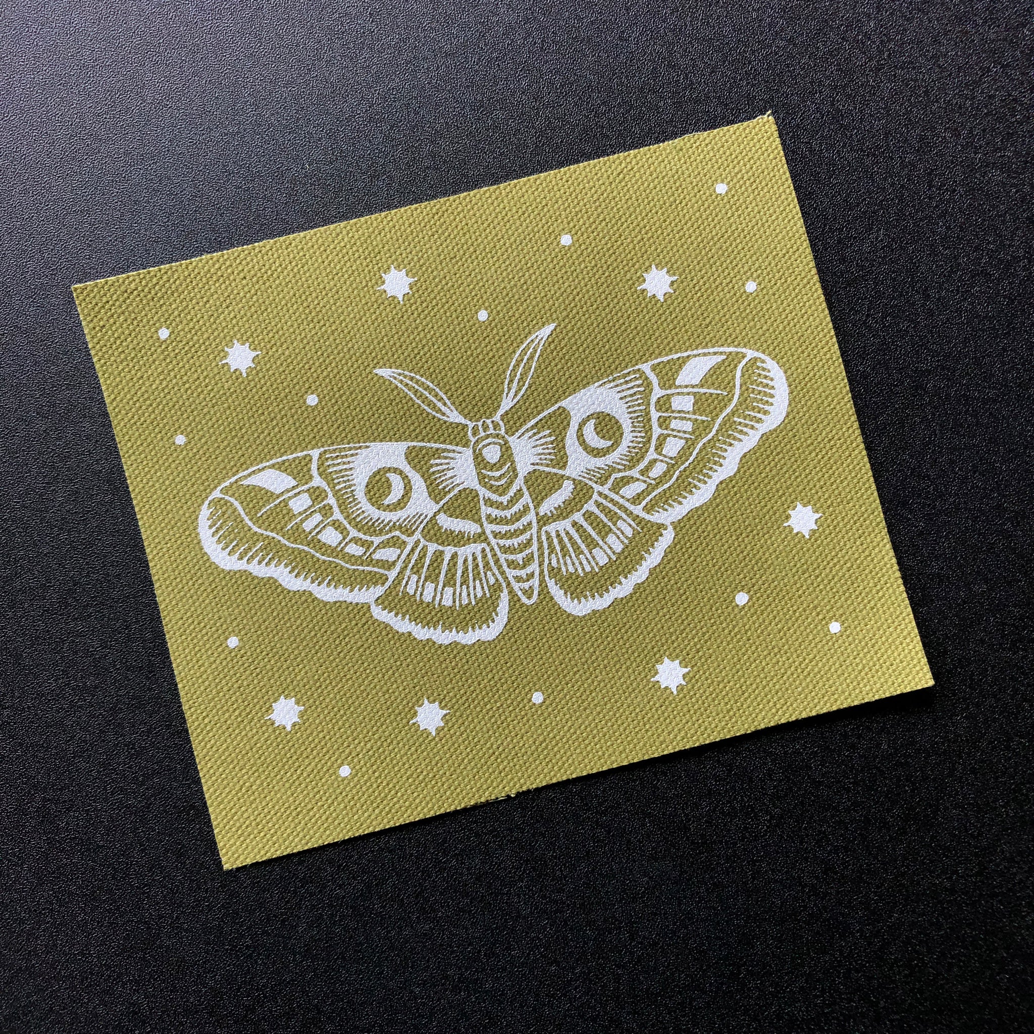 Night Moth canvas patch - Sage